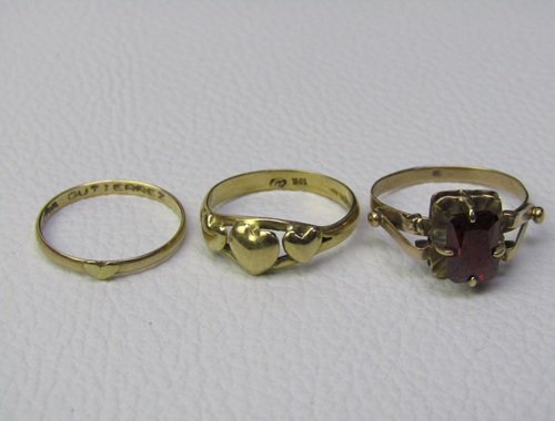 3 Anillos Dama — lote 254 del remate DICREP en Quillota