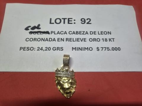 Especies — lote 92 del remate DICREP en Sryec